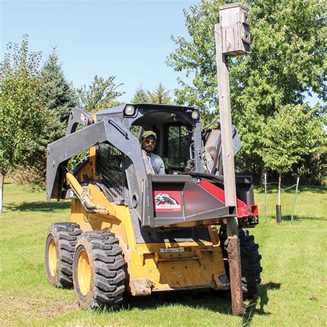 skid steer tree removal|skid loader tree puller attachment.